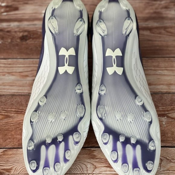 Under Armour Blur LUX MC Football Cleats White Purple 3023190-500 Men\'s Size 13 main image 8